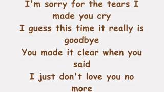 craig david  Don&#39;t Love You No More i&#39;m Sorry) clip en parole
