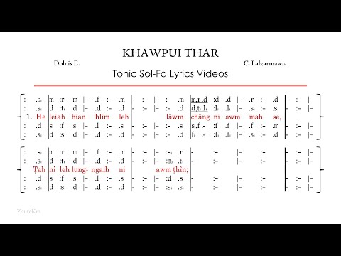 KHAWPUI THAR | TONIC SOLFA LYRICS VIDEOS