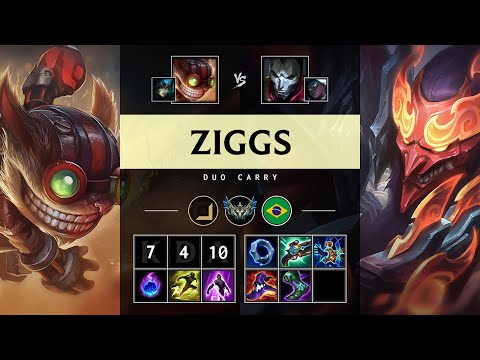 Ziggs Carry vs Jhin - BR Challenger Patch 25.17