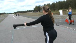 preview picture of video 'Bootthrowing by Tuija Salonen in Hyvinkää 20th May 2012'