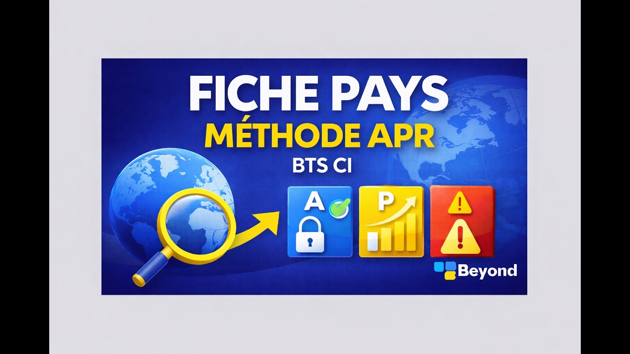 BTS CI : réussir la FICHE PAYS avec la méthode APR (Accessibilité, Potentialité, Risques)