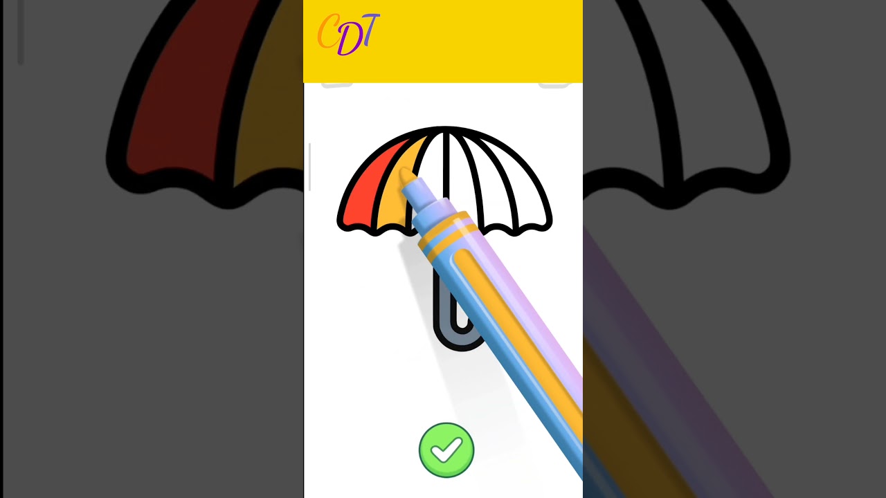 Amazing Kids Umbrella Drawing 😍 Easy & Fun Drawing for Beginners | Step by Step Tutorial #Shorts
