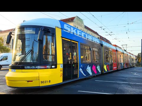 Werbebahnen Tram Berlin 4K