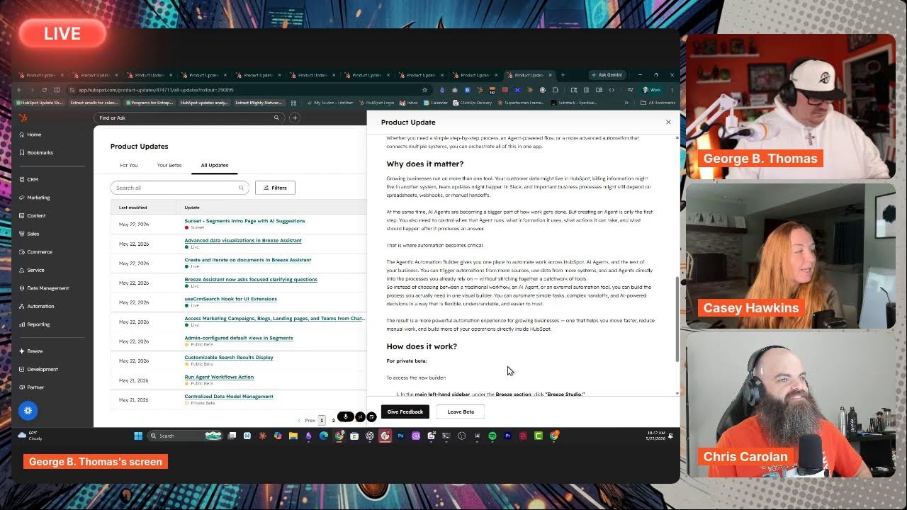 Breeze Ate the Show: What HubSpot's Twenty-Eight May 22 Updates Are Telling Every Admin
