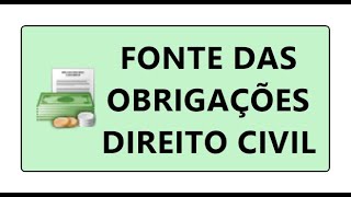 FONTES DAS OBRIGAÇÕES - DIREITO CIVIL, CONTRATOS, ATOS ILÍCITOS, ATOS UNILATERAIS TÍTULOS DE CRÉDITO