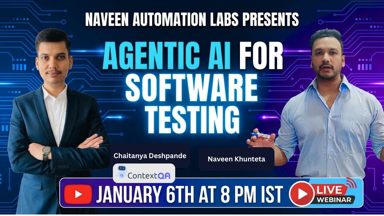 Agentic AI for Software Testing By ContextQA - Naveen Automation Labs