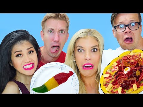 GUMMY FOOD vs REAL FOOD w/ Rebecca Zamolo, Matt Slays & Chad Wild Clay Video