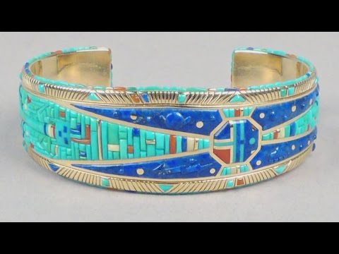 Native American jewelry on display in New York