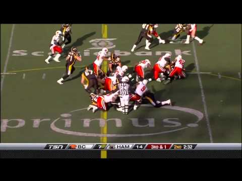 CFL B.C. 23, Hamilton 21 - November 7, 2010
