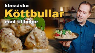 Klassiska Köttbullar Med Tillbehör