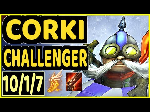 ABBEDAGGE (CORKI) - QUADRAKILL 10/1/7 KDA MID CHALLENGER GAMEPLAY - EUW