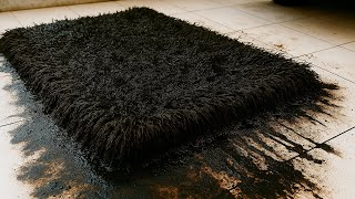 Insanely Burnt Oil Removed from Shaggy Rug — Deep Cleaning ASMR!