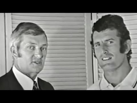 Richie Benaud and John Snow interview at Sydney 1970-71 Ashes Series
