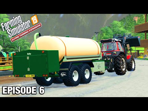 HOW MUCH $$$ FOR THE FIRST MILK? Alpine DLC Timelapse - FS19 Ep 6