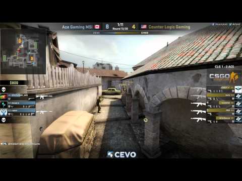 Counter-Logic Gaming vs ACE Gaming MSI Game 2 (CEVO-P CS:GO Season 7) - Helium & Dust