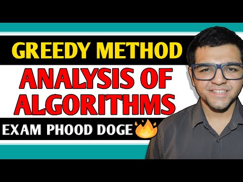 Greedy Method in Analysis of Algorithms 🔥