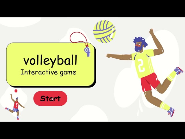 لعبة تفاعلية كرة الطائرة"النسخة الإنجليزية"ppt