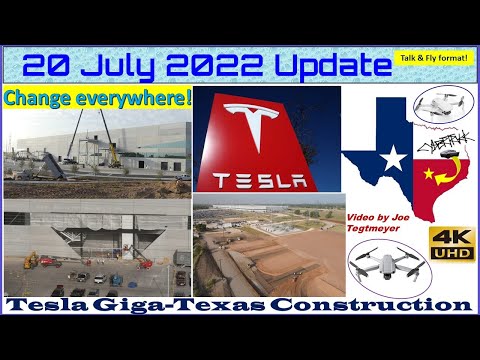 Tesla Gigafactory Texas 20 July 2022 Cyber Truck & Model Y Factory Construction Update (07:15AM)