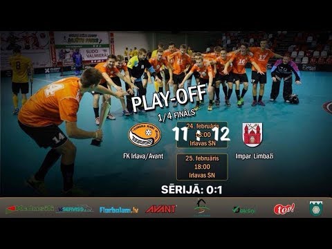 Highlights: Irlava/Avant - Impar/Limbaži (florbols, 1.līga, 1/4 fināla otrā spēle)