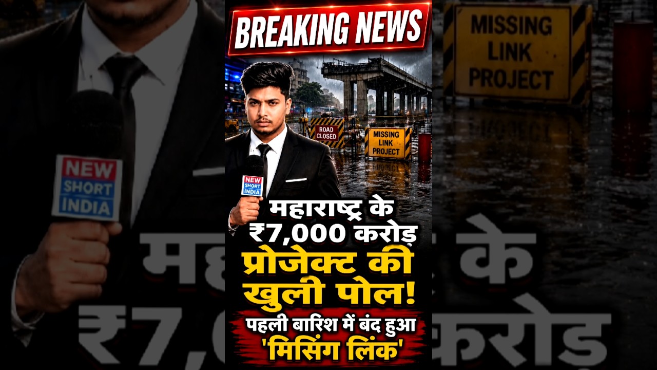 ₹7,000 करोड़ का प्रोजेक्ट पहली बारिश में बंद, उठे बड़े सवाल | Breaking News #news #hindinews #short