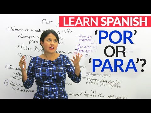 Learn Spanish – POR or PARA? Video