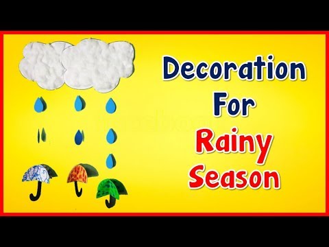 Rainy season craft l How to make rainy season decoration l Seasons activity Video