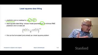 Stanford ENGR108: Introduction to Applied Linear Algebra | 2020 | Lecture 35-VMLS LS data fitting