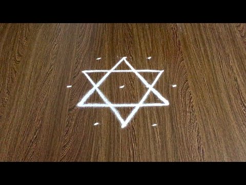 Simple Daily Rangoli Design with 5x3 Dots | Easy 3 Dots Swastika Kolam | Swasthika Rangoli Designs