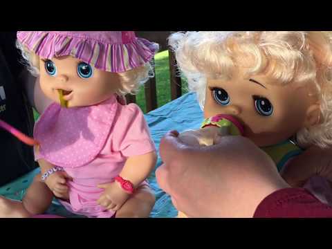 Baby Alive Twin Dolls have Picnic for National Picnic Day with Peas with Dreamy Baby Video