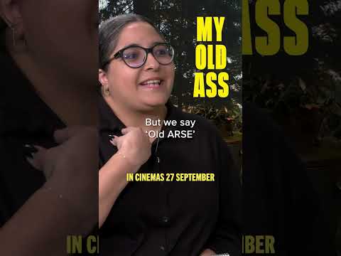 Thumbnail of the video: MY OLD ASS actors Aubrey Plaza and Maisy Stella try their best British accents.