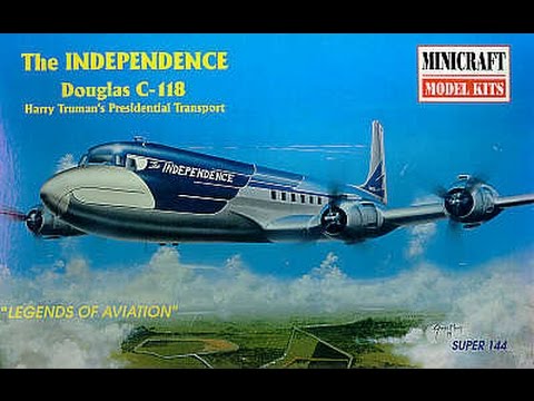 Minicraft 1/144 Douglas C-118 The Independence InBox Review / Dobozbontás