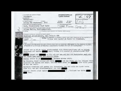 Palmemordet. Kvinna såg mordet och kände igen mördaren.