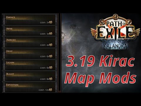 [PoE 3.19] Lake Of Kalandra Kirac mods affect on economy and possible currency making strategies