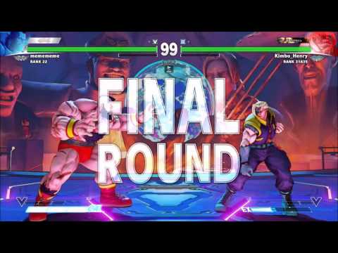 【STREET FIGHTER 5/V】Daigo Umehara(ZANGIEF) VS Kimbo_Henry(NASH) 1080p  lounge matches#1