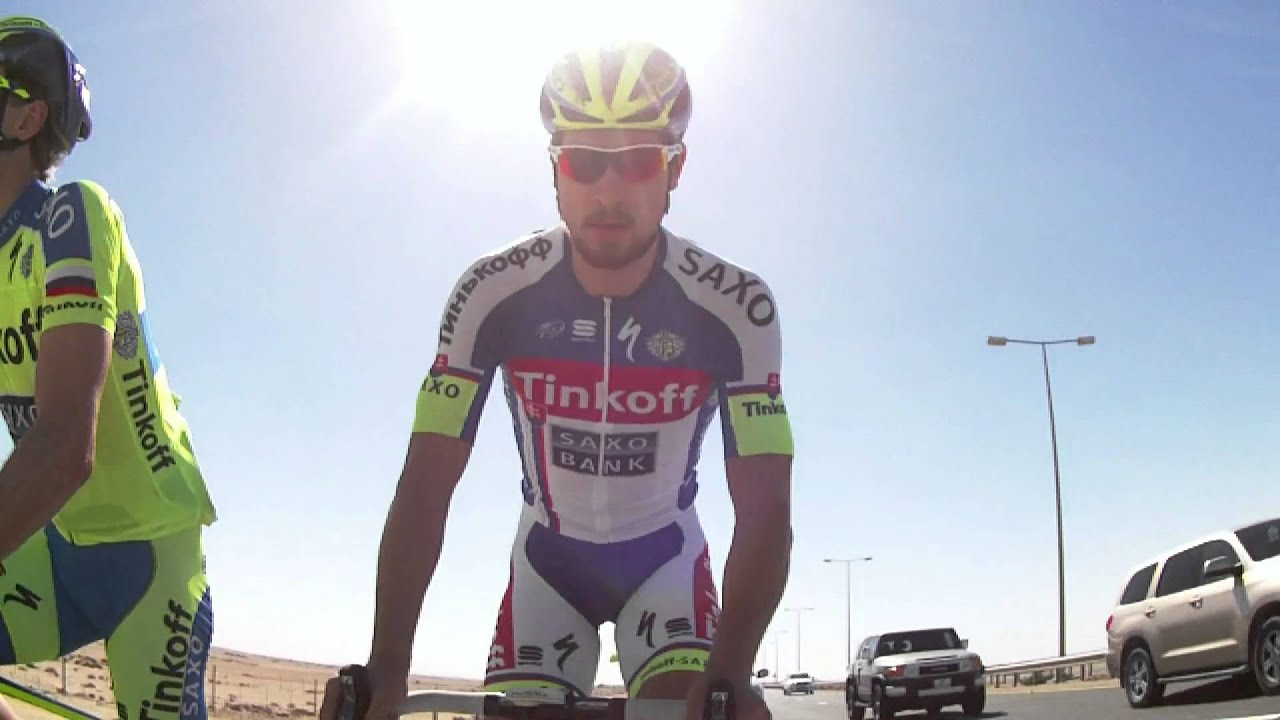 Onboard footage of Peter Sagan training before the Tour of Qatar - YouTube