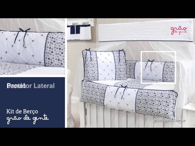Quarto para Bebê sem Cama Babá Náutico Marinho | Ref: 54863