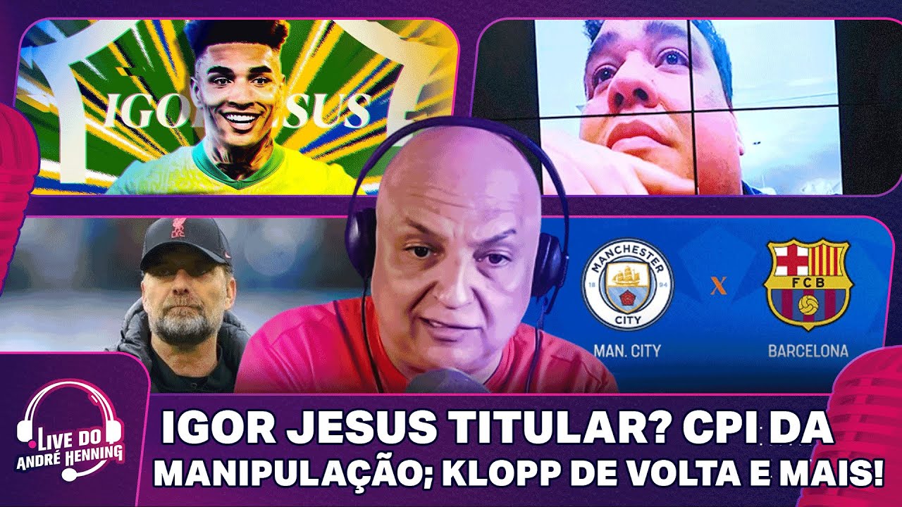 NOVIDADE NA SELEÇÃO; DEPOIMENTO BOMBÁSTICO NA CPI; KLOPP DE VOLTA AO FUTEBOL E MAIS | LIVE DO ANDRÉ
