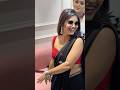 Priyanka Jain Red Saree Look At At HK Permanent Makeup Grand Opening In Vizag Hi Celebrity