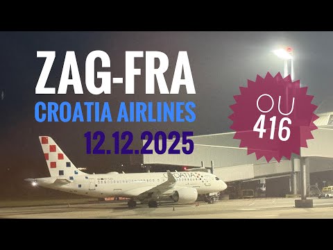 Croatia Airlines Business Class OU416 Zagreb Frankfurt ZAG FRA Dezember 2025