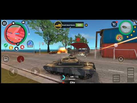 attacking with army tank to police helicopter| rope hero gameplay| @gunfighter5339