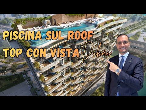 Rooftop pool with a view of Dubai