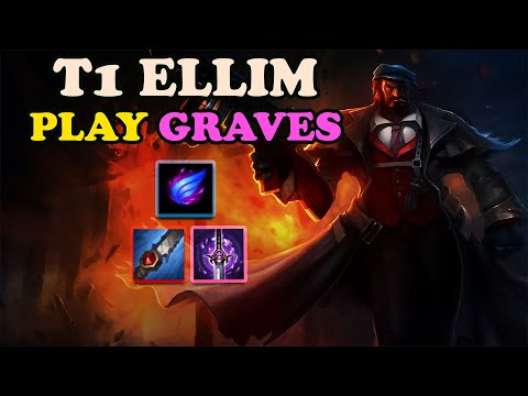 T1 Ellim PLAYS JUNGLE GRAVES VS LEE SIN - KR CHALLENGER PATCH 10.20