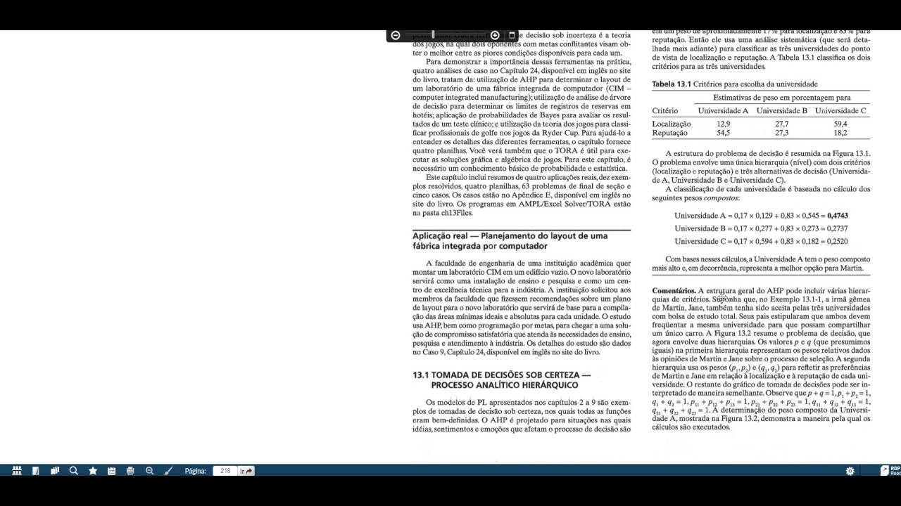 Pesquisa Operacional II - Aula 4: Análise de Decisão