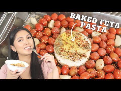 Recreating the VIRAL TIKTOK FETA PASTA RECIPE | Baked Tomato Feta Recipe
