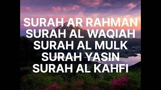 Download lagu SURAH AR RAHMAN, AL WAQIAH, AL MULK, YASIN, AL KAHFI SYEKH SALAH BUKHATIR mp3 Download lagu SURAH AR RAHMAN, AL WAQIAH, AL MULK, YASIN, AL KAHFI SYEKH SALAH BUKHATIR mp3