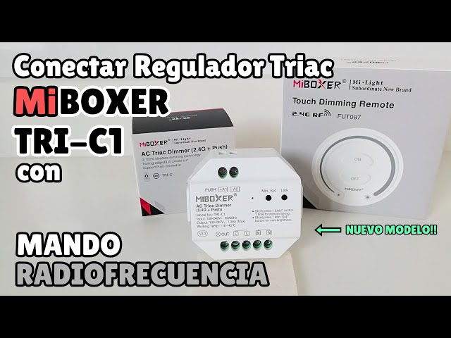 Vídeo relacionado con LIGHTEU, Milight Miboxer TRIAC Dimmer Module RF + PUSH Control para Lámparas Focos AC 100-240V Trailing Edge Phase Cut Dimmer TRI-C1