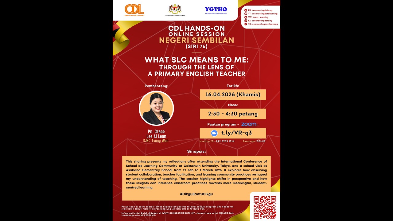 [LIVE] CDL Hands-On NS (Siri 77) — Embodied Learning: Dari Asabano Ke Malaysia