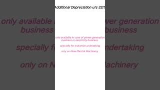 Additional Depreciation under section 32 (1) (iia)