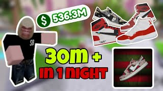 How to make OVER 30M Cash OVERNIGHT in Sneaker Resell Simulator (Roblox)