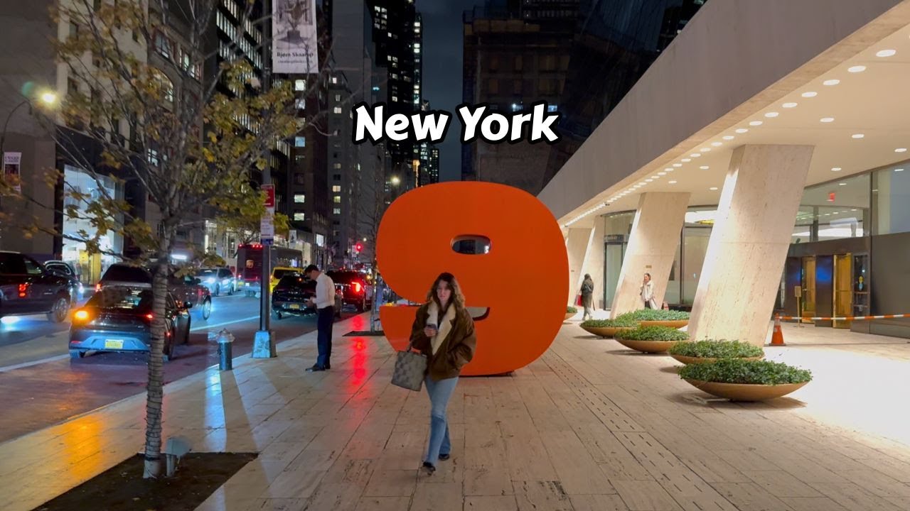 New York 5th Avenue Night Walk 4k Hdr Video